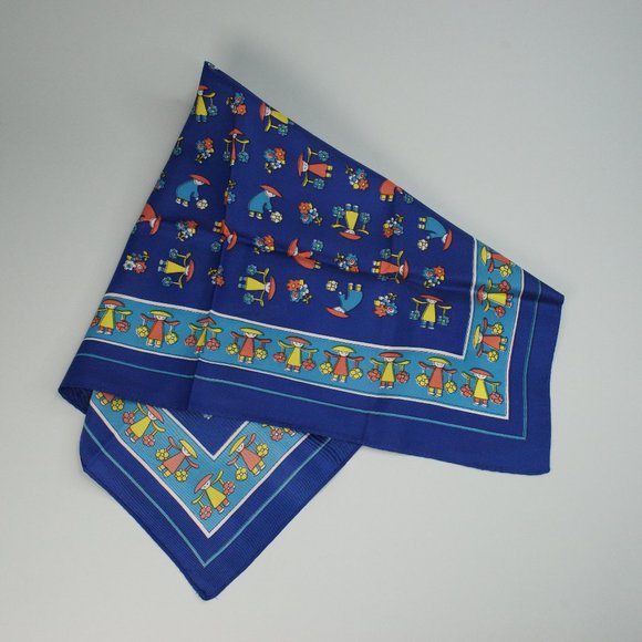 Vintage Square Scarf Handkerchief - Picture 1 of 7